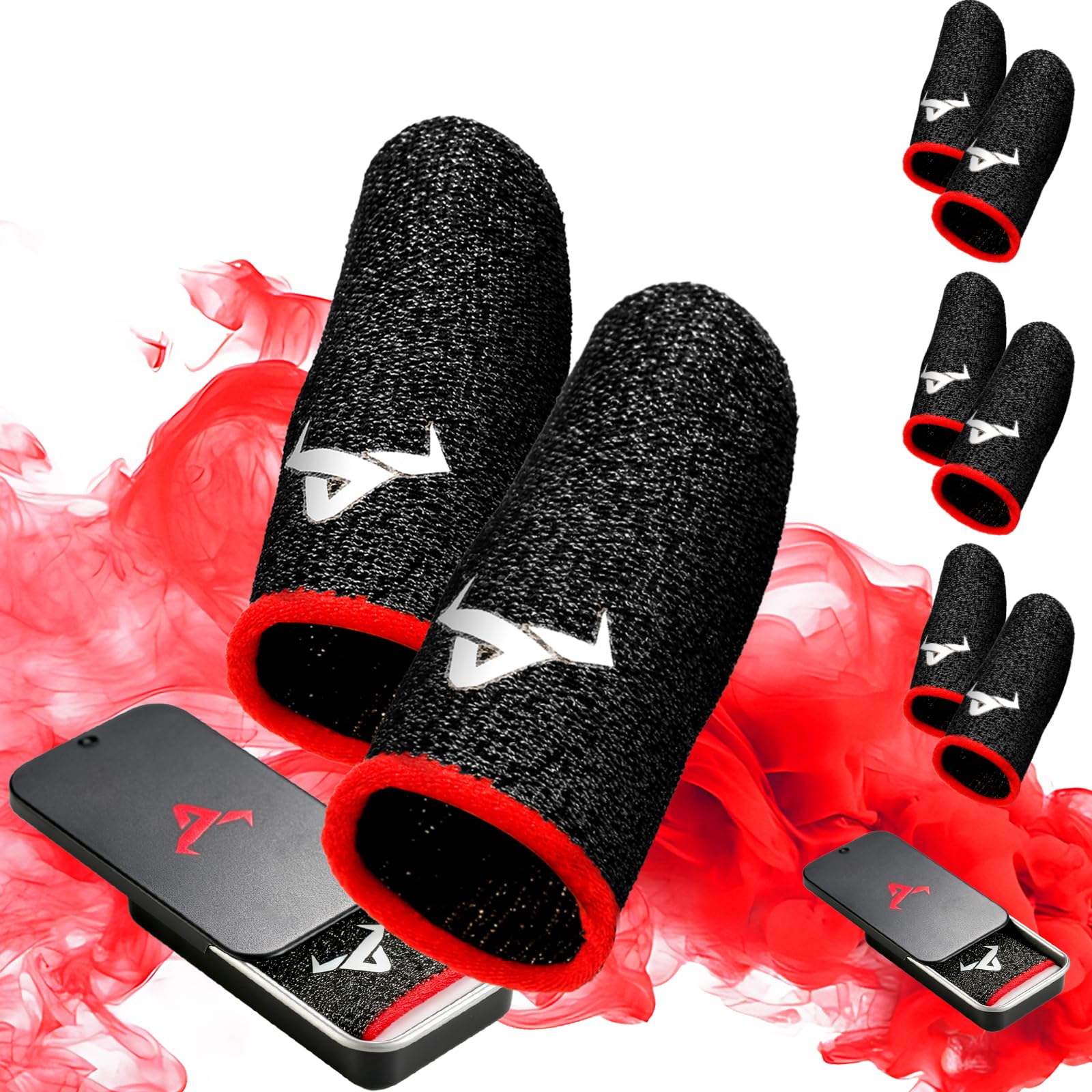 6 Pack Finger Sleeves for Gaming,Thumb Sleeves for Mobile Gaming,Anti Sweat,Ultr