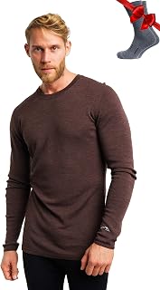 Maglia Termica Merino Lana Uomo Maniche Lunghe + Calzini