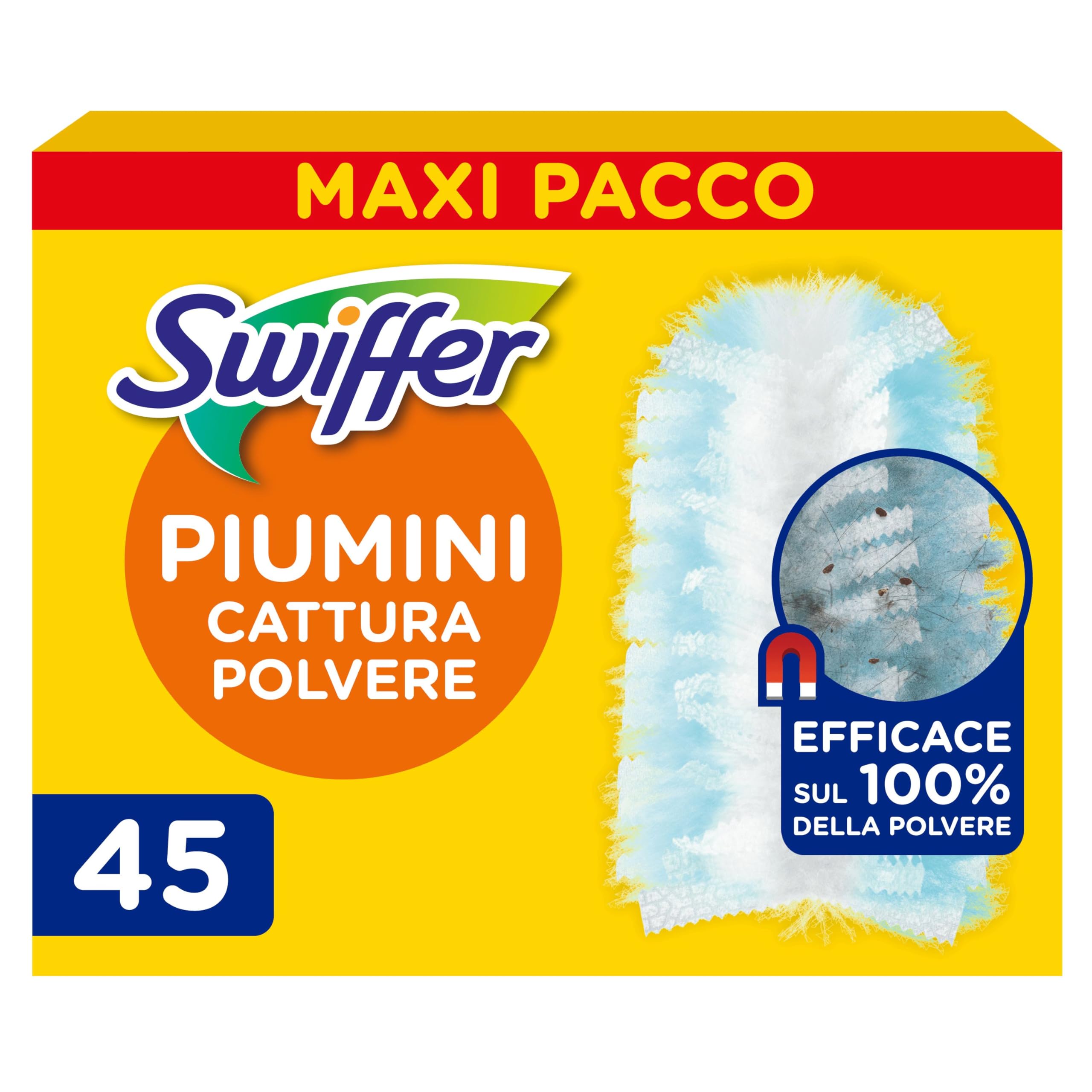 Swiffer Duster Refills Dust Collector, 45 Cloths, Giga Pack | Captures 3 times m