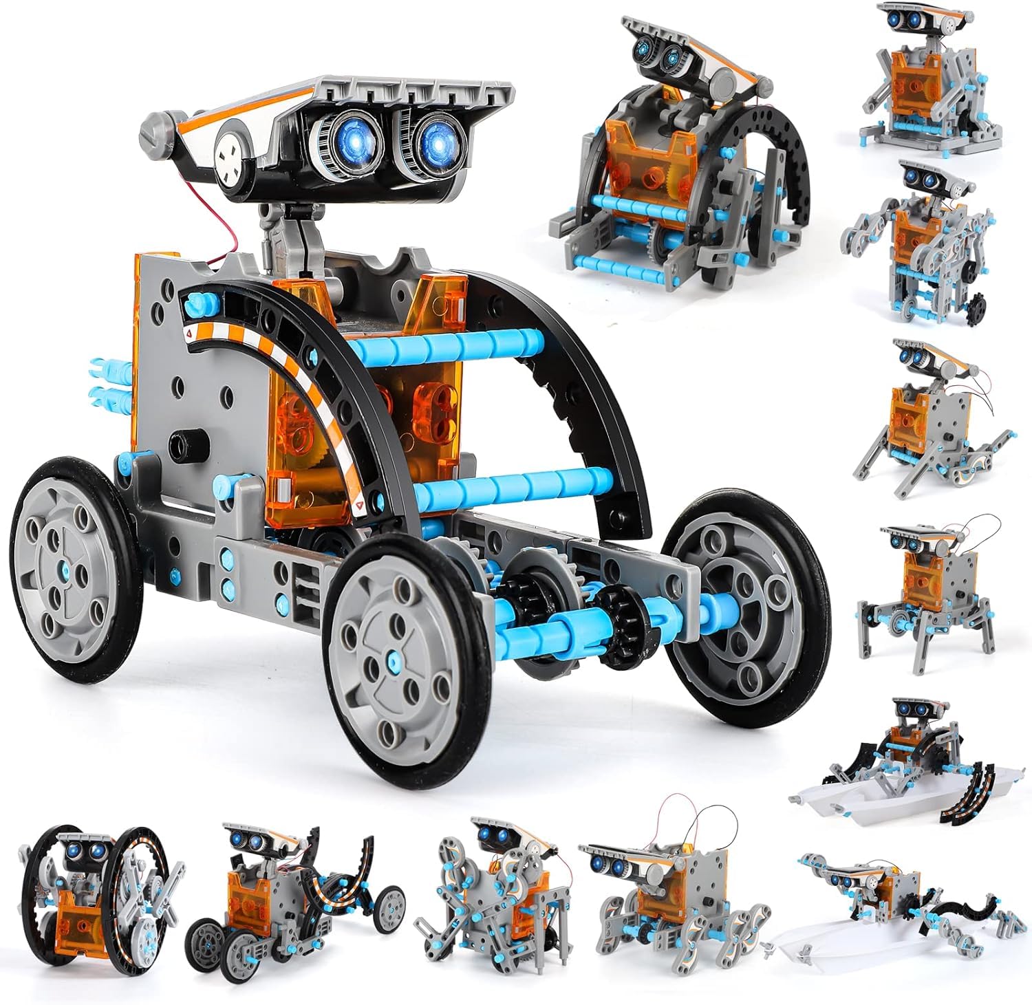Lucky Doug 12-in-1 Solar Powered Robot Building Kits Toys, STEM Birthday Gifts f