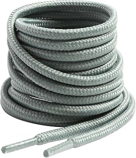 VSUDO Round Shoe Laces, Diameter 4 mm for Work Shoes, Shoelaces for Hiking/Safety/Trekking Shoes for Women or Men