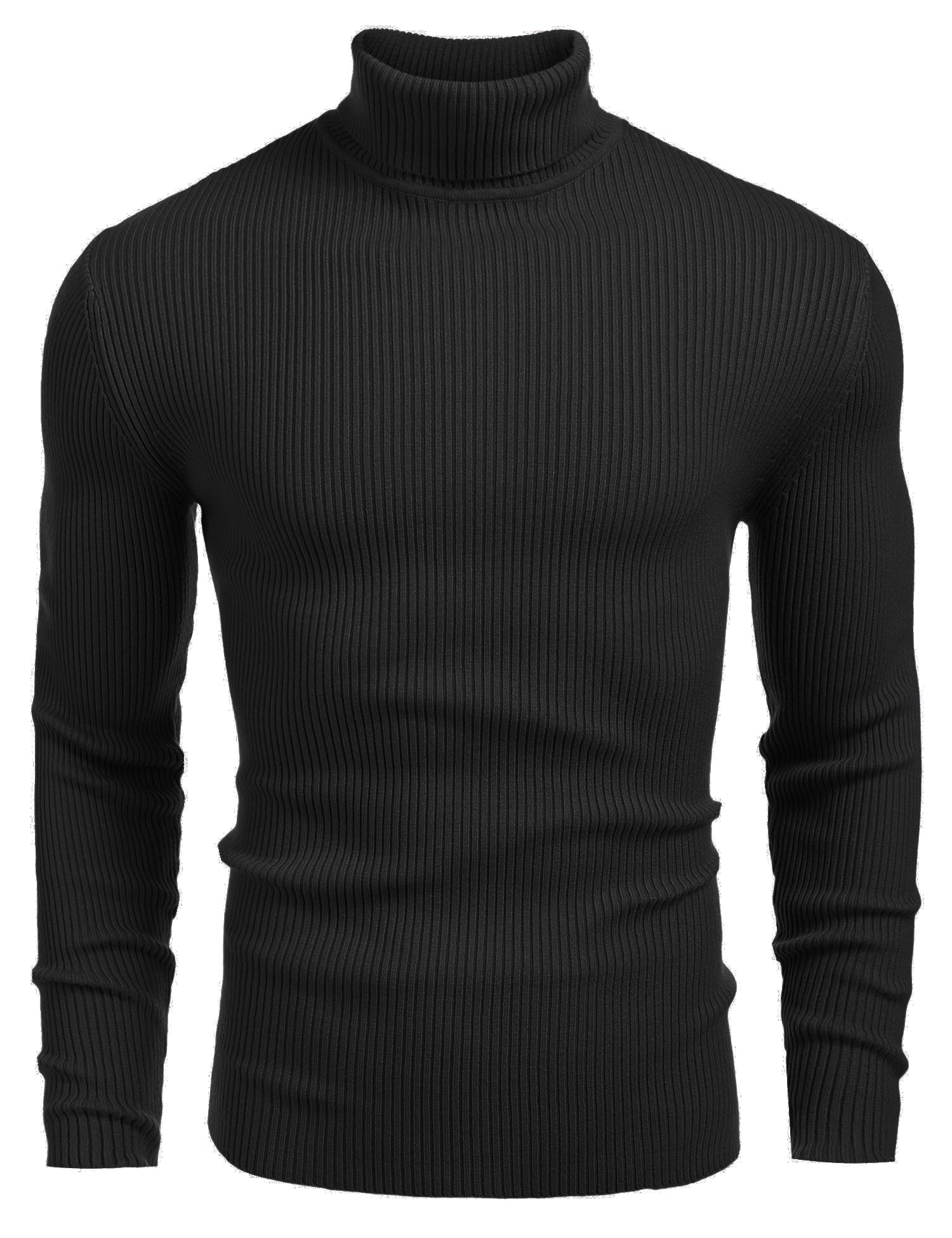 COOFANDY Men's Turtleneck Knit Sweater Casual Long Sleeve Slim Fit Sweater