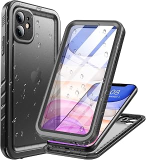 Cozycase for iPhone 11 Waterproof Case Military Heavy Duty Full Body Black