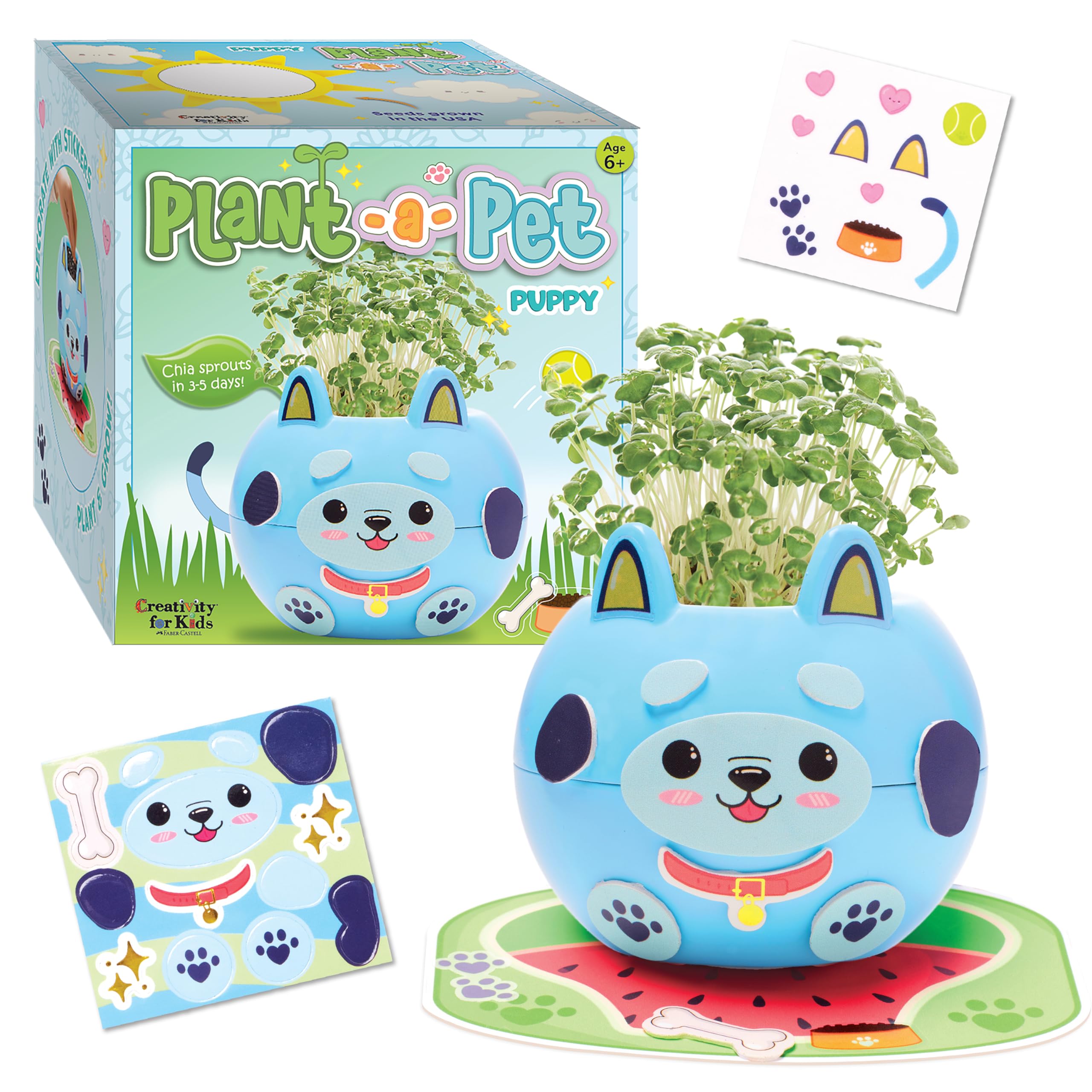 Creativity for Kids Plant-A-Pet Puppy - Mini Puppy Growing Kit, Christmas Stocki
