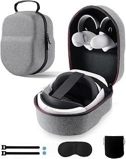 VORI Case for Meta Quest 3/3S/Quest 2/Steam Frame/Vision Pro/Pico 4, Hard Travel Case for BOBOVR S3 Pro/Kiwi Design Battery Head Strap, with Lens Protector, Portable Hard Carrying Case