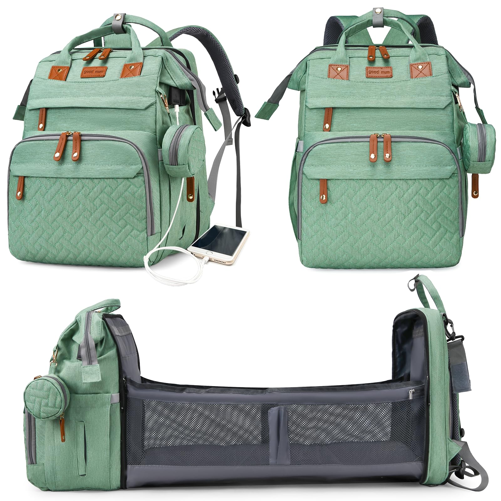 Astro alan Baby Diaper Bags with Changing Station, Waterproof Diaper Bag Backpac