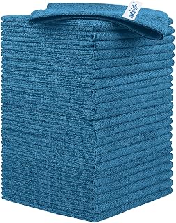 HOMEXCEL 24PK Microfiber Cleaning Cloth, Cleaning Rag for Home, 11.5x11.5in
