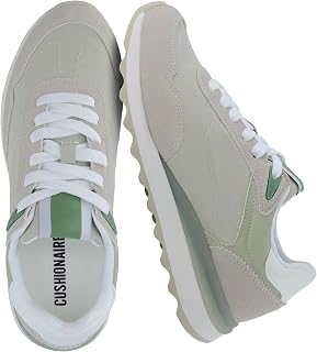 CUSHIONAIRE Women's Kicks Nylon Lace-Up Trainers + Comfort Foam Large Widths Available