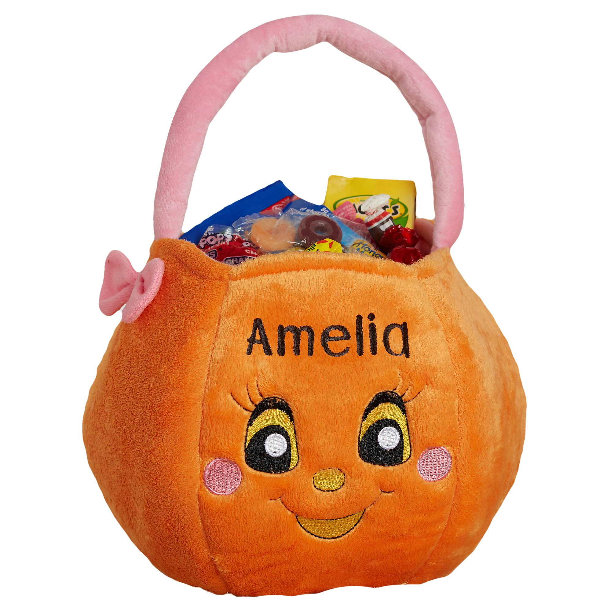 Personalization Universe Pumpkin Pal Embroidered Plush Trick or Treat Bag