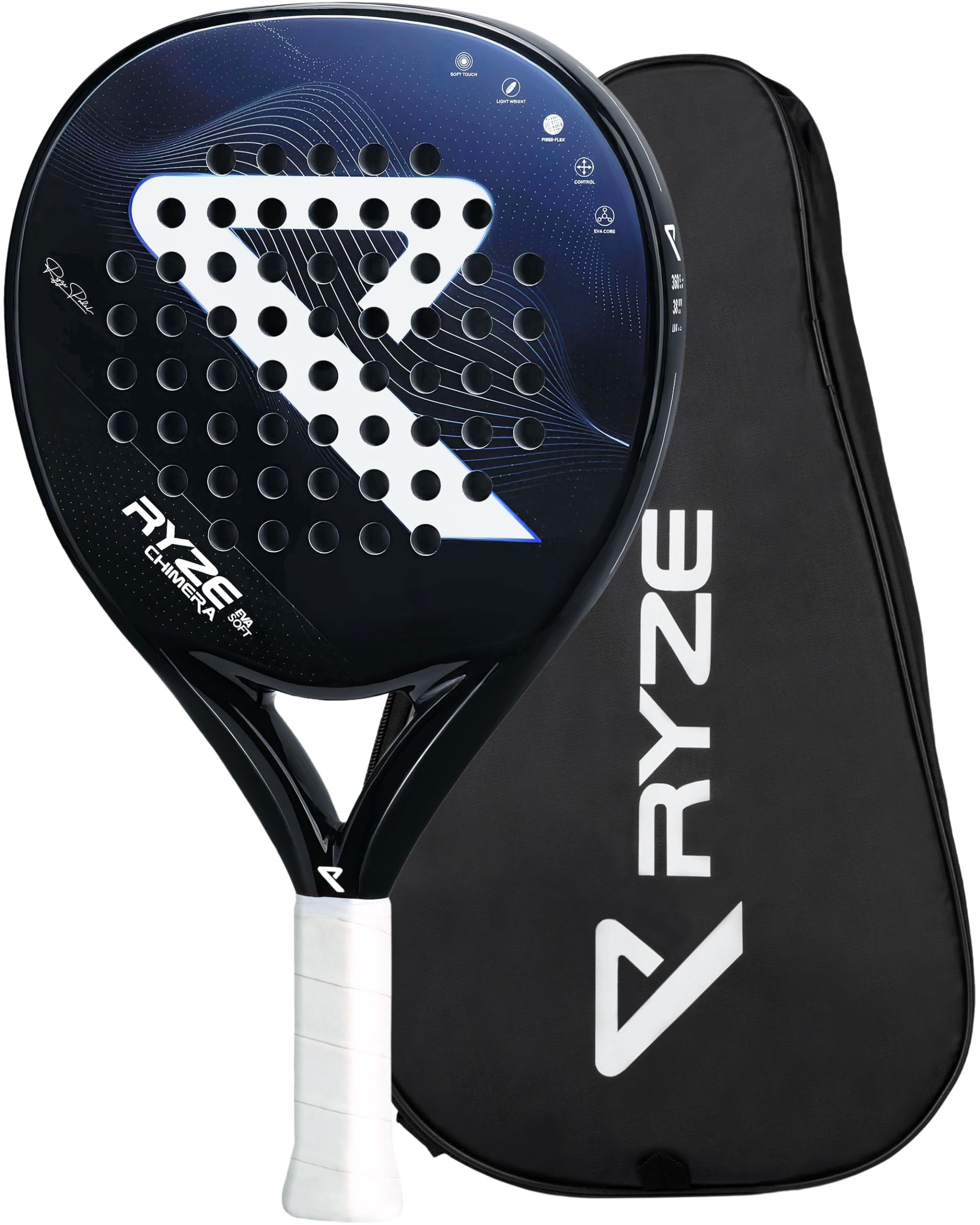 RYZE CHIMERA Padel Racket in 100% Carbon Fiber - Max Control + Precision - Paddl