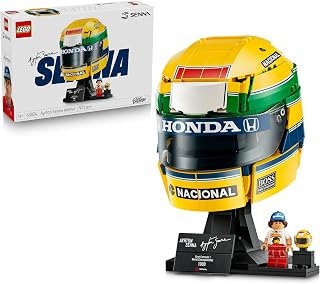 LEGO Editions Ayrton Senna Helmet 43024 | Set for 14+ Year Old Boys & Girls, Display Model Kit, Collectible Minifigure, Formula 1 Merchandise, Gift Idea, 931 Pieces