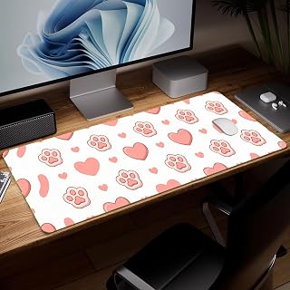Minimalist Leather Desk Mat, Colorful Art Mouse Pad, Large Computer Keyboard, Gaming Mouse Pad, Protection and Desk Cover, Mat