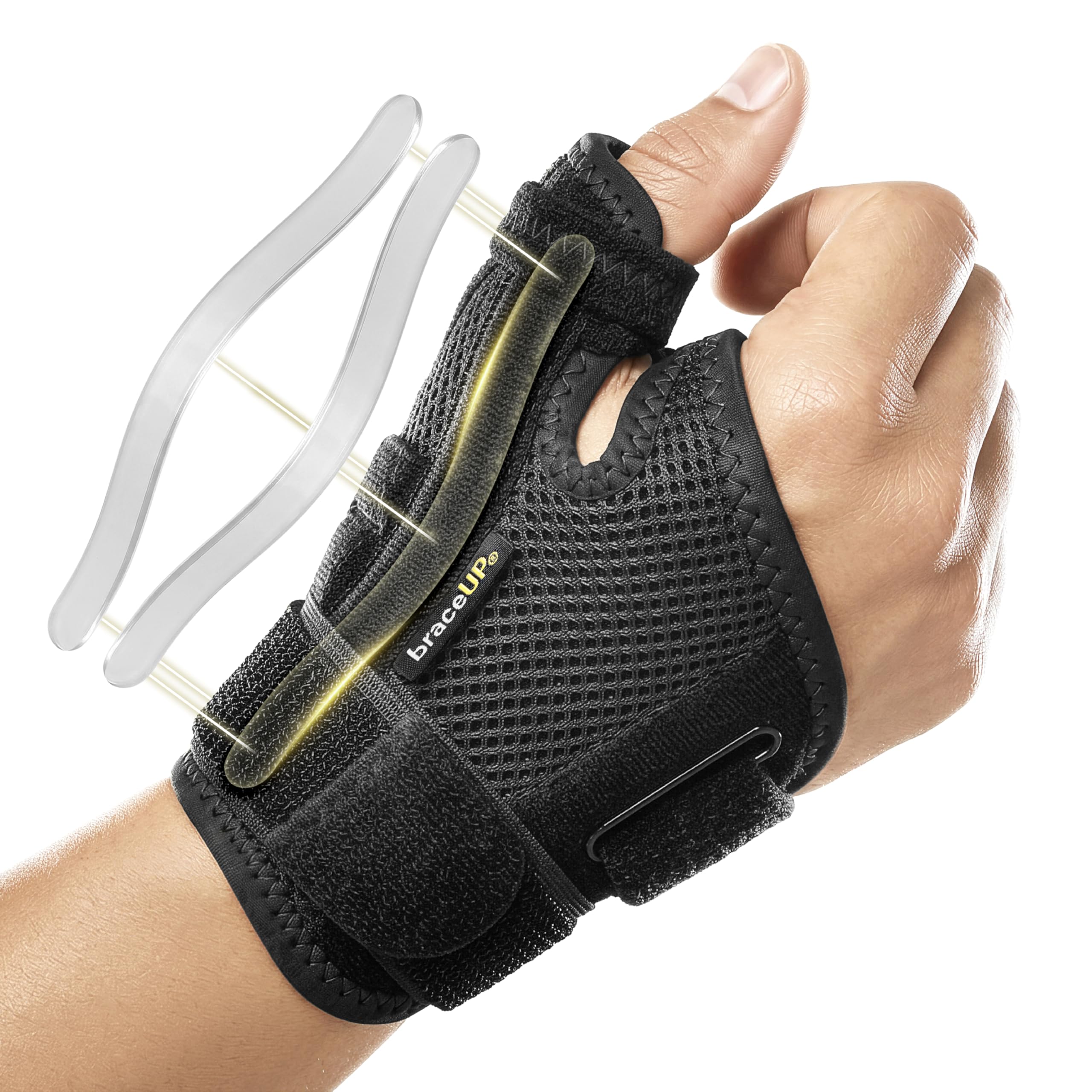 BraceUP Thumb Splint Brace Right Left Hand - Spica Splint, CMC Thumb Brace with 