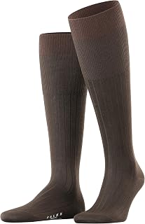 FALKE Men's Milano Long Socks Breathable Sustainable Organic Cotton Scotland Thread Thermo-Active Sole Flat Stitching No Pressure On High Toe Ribbed Fine 1 Pair