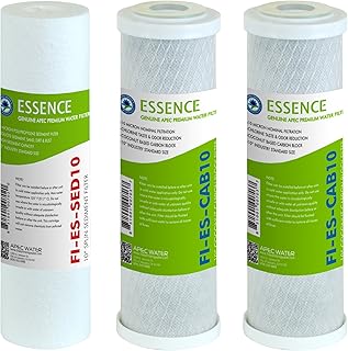 APEC Water FILTER-SET-ES Replacement Reverse Osmosis Pre-Filter Set | Stages 1-3, for APEC Essence Series, 6 Month Set, Removes Dust, Particles, and Rust, Reduces Chlorine, Taste, and Odor