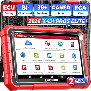 Launch X431 Scanner PROS Elite 2026 New Bidirectional Scan Tool, ECU Coding