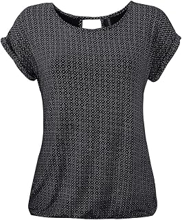 TrendiMax Women's T-Shirt, Short Sleeve Summer Shirt with All-Over Minimal Print, Casual Top, Blouse Tops