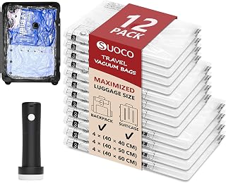 Vacuum Storage Bags for Travel with Wireless Electric Pump, 12 Combo