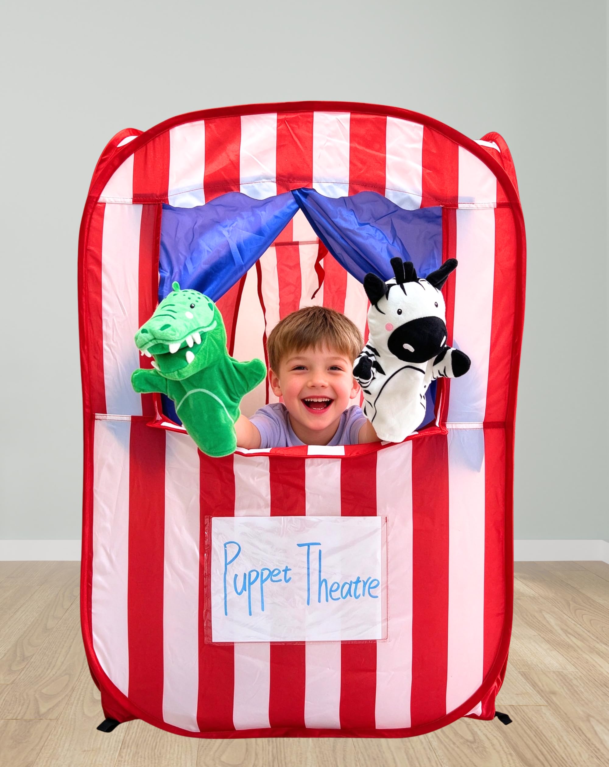Pop Up Kids DIY Play Tent for Puppet Show Theater, Lemonade Stand, Farmers Marke