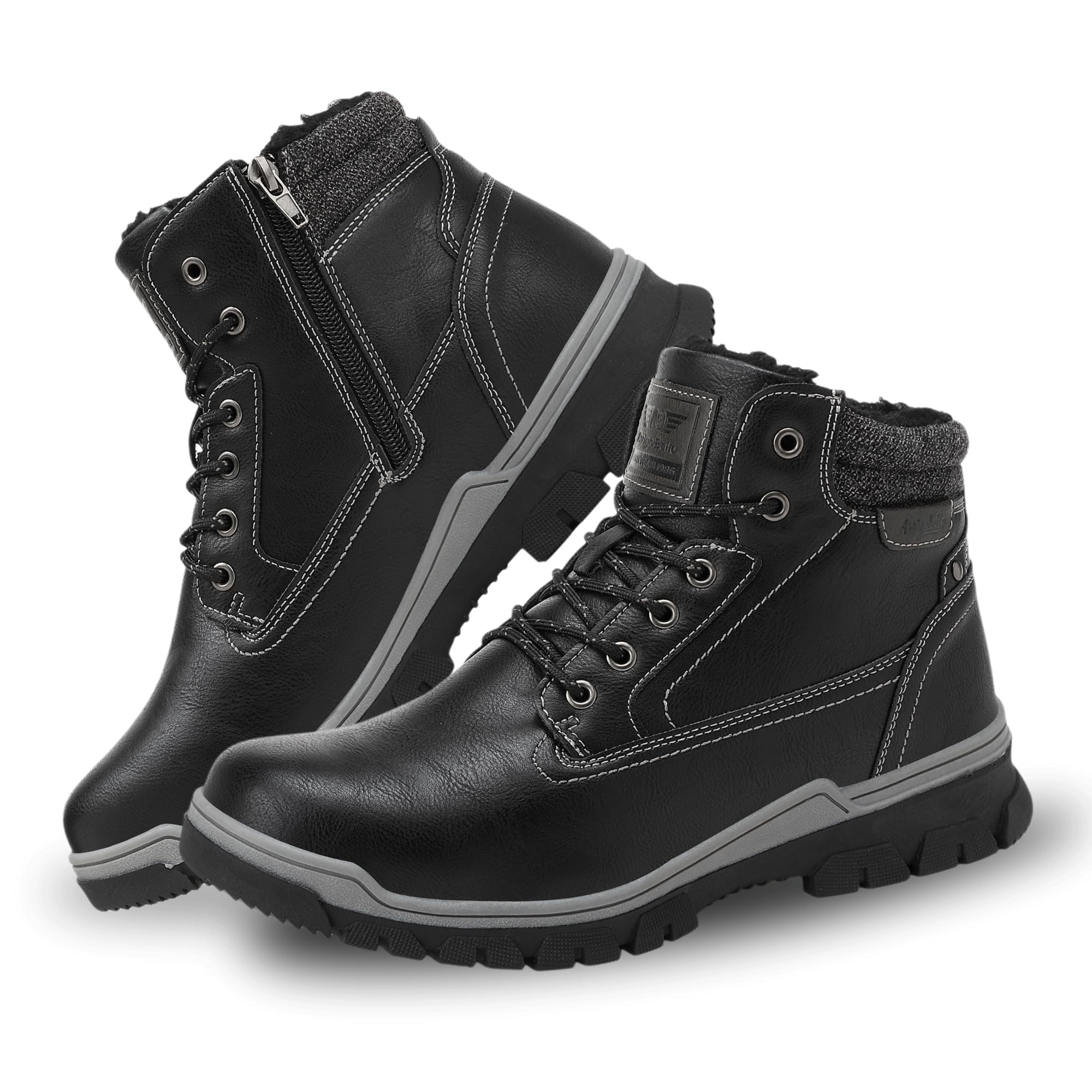 Boots Men Winter Zipper Snow Shoes Ankle Boots Warm Boots