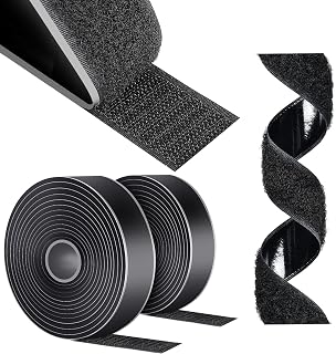 AiQInu Belcro Strong Adhesive, 5 m x 20 mm Double-Sided Reusable, Self Adhesive Tape for Home and DIY, Hook and Loop