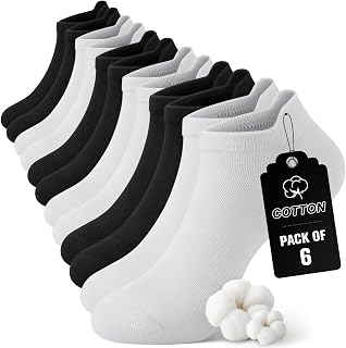 SIMIYA Ankle Socks for Mens Womens 6 Pairs