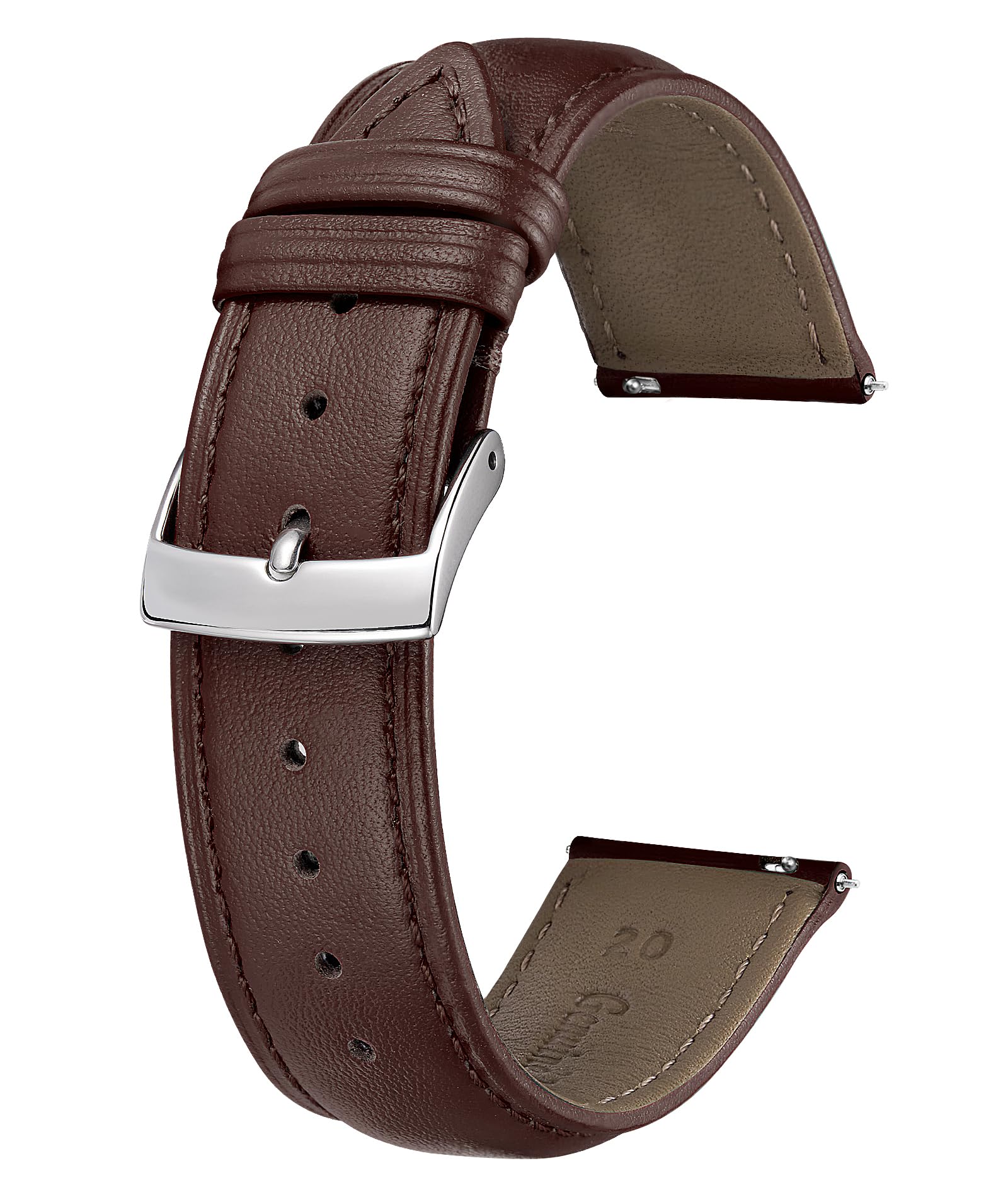 BINLUN Leather Watch Bands Quick Release Premium Calfskin Replacement Watch Stra