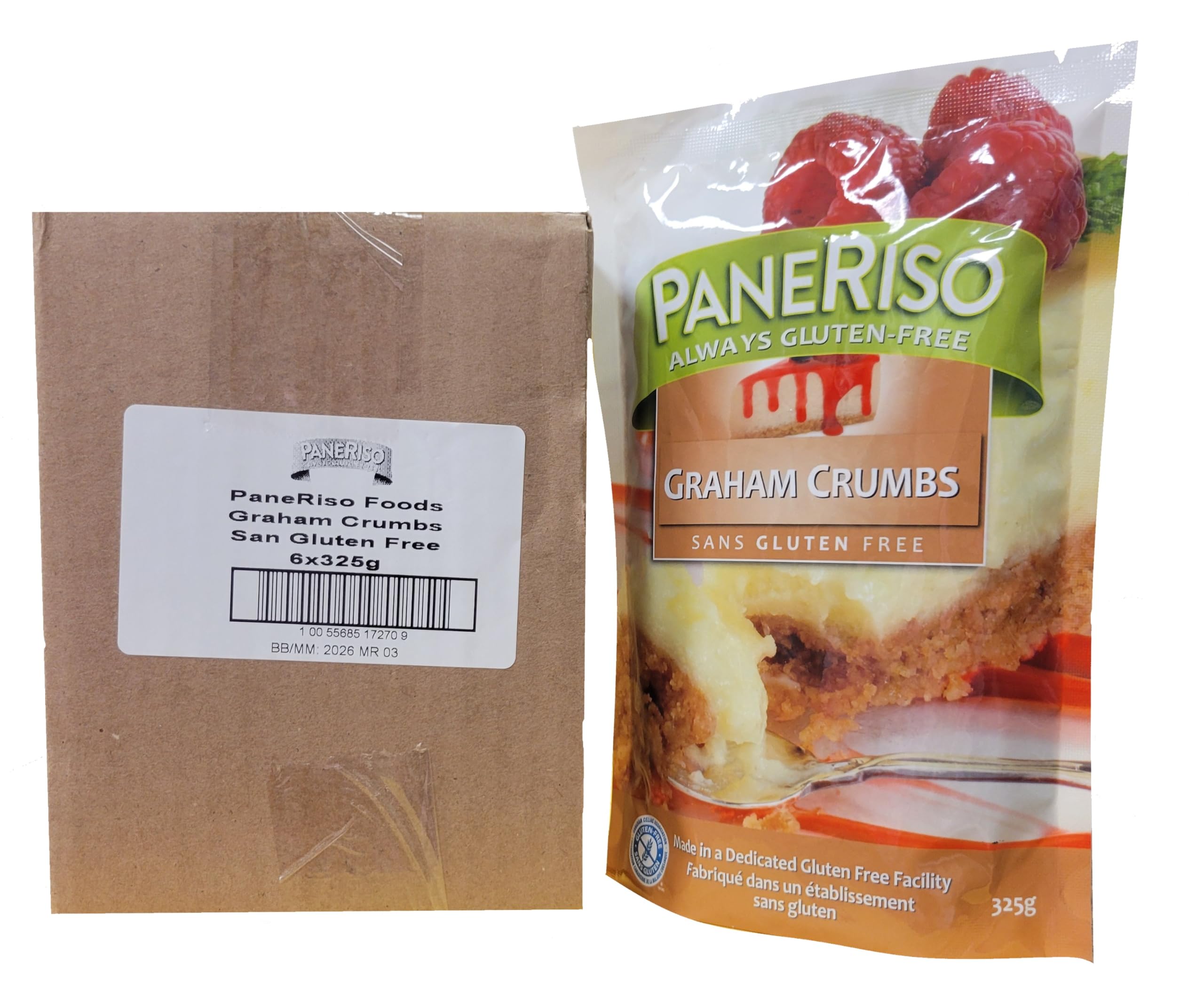 PaneRiso Graham Crumbs, 325g (Pack of 6)