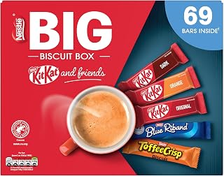 Nestlé Kitkat and Friends Big Biscuit Box | 69 x Chocolate Biscuit Bars - KitKat, Blue Riband, Toffee Crisp | Bulk Chocolate Box 1.357kg