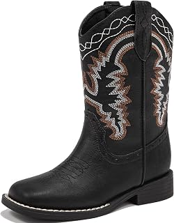 Kids Cowboy Boots for Boys Girls Western Cowgirls Boot Square Toe