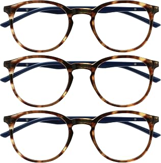 Opulize Met Pack 3 Blocking Blue Light Computer Reading Glasses Random Game Tortoise Brown Men Women BBB60-2 + 2.00