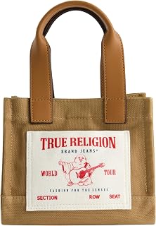 True Religion Tote Bag for Women, Mini Travel Shoulder Bag with Adjustable Shoulder Strap