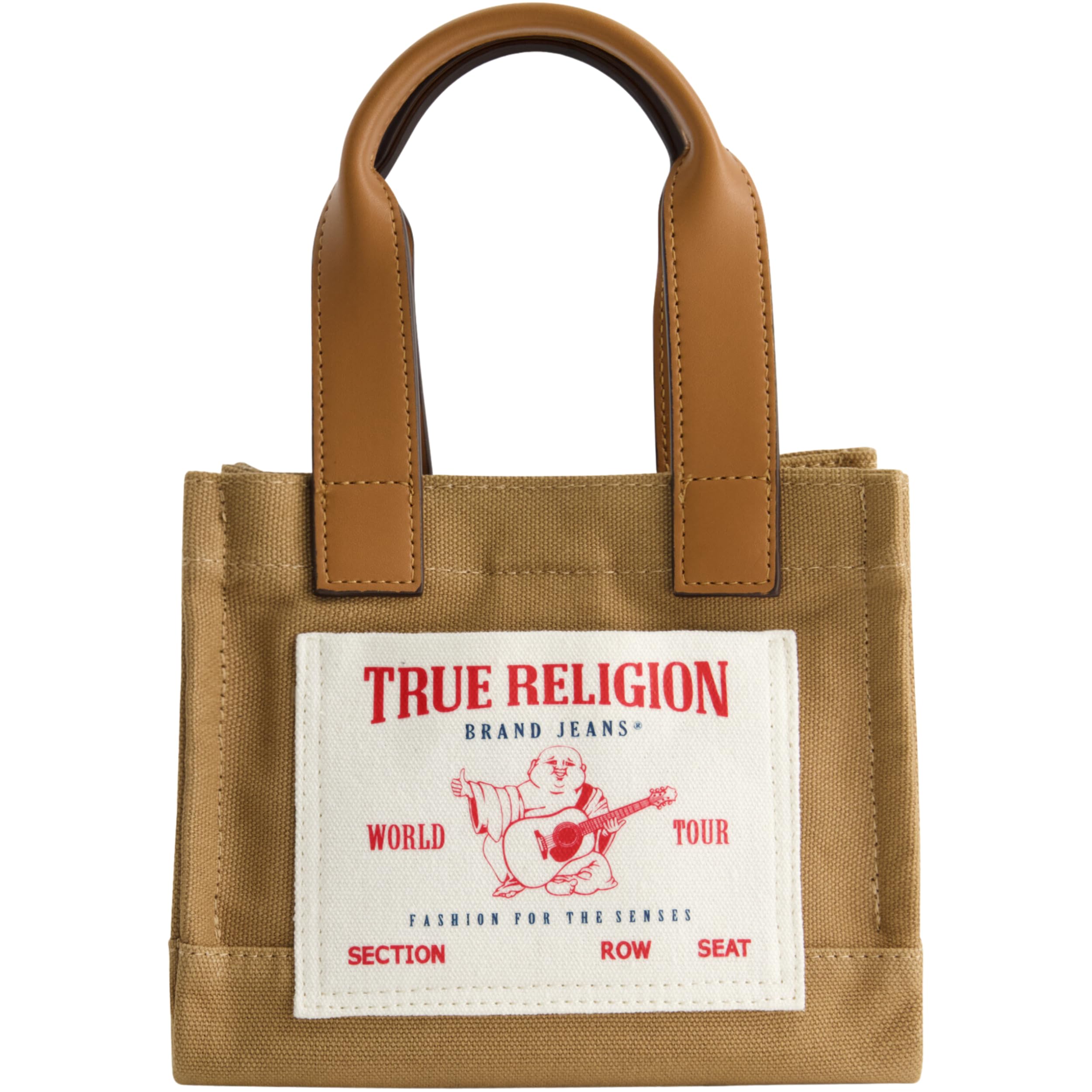 True Religion Tote Bag for Women, Mini Travel Shoulder Bag with Adjustable Shoul