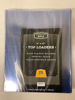 Cardboard Gold 11x14 Top Loaders - Archival Photo & Print - 20 Count | Next Generation Archival Protection, Rigid PVC, Fits 11x14 Photos & Prints, Crystal Clear