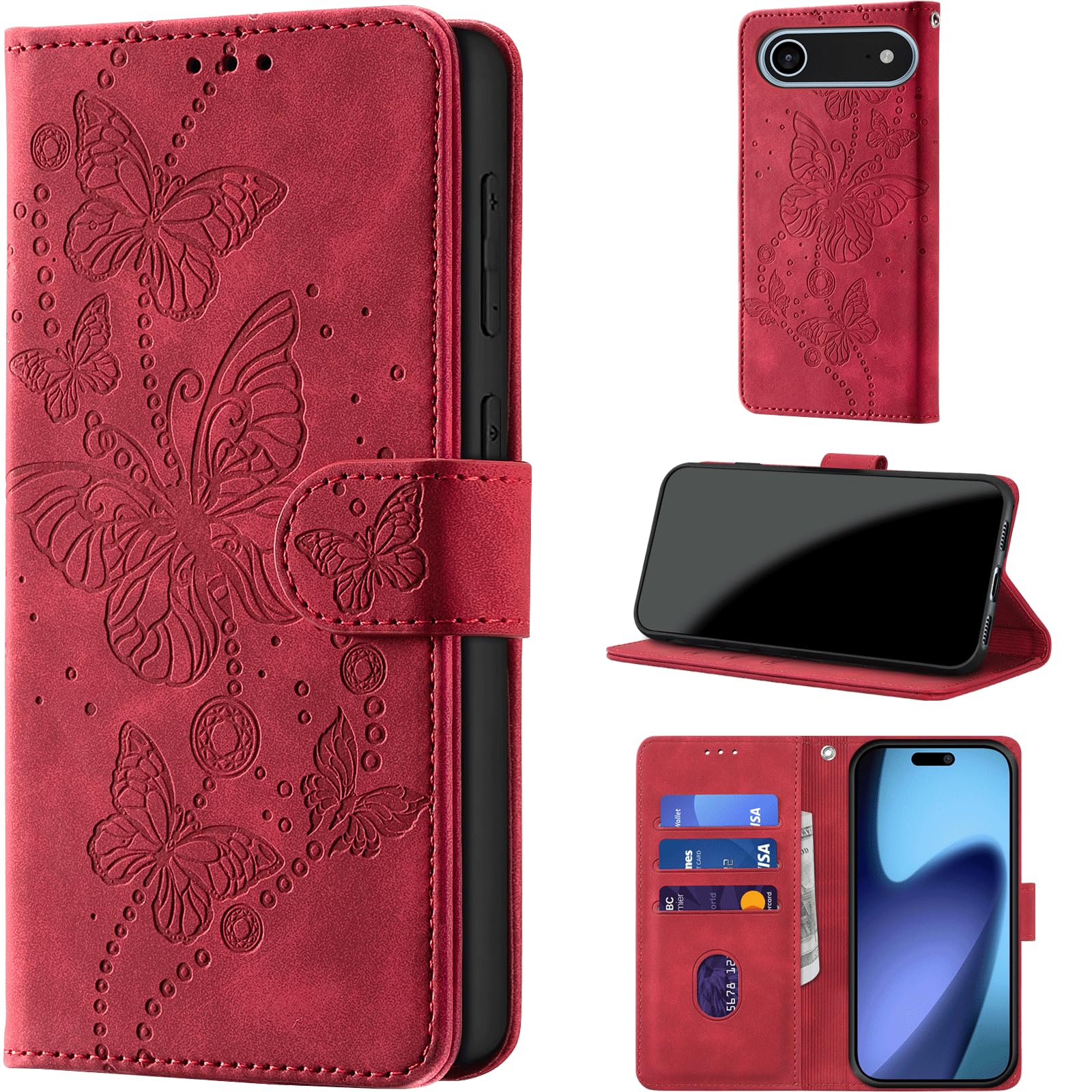 Mobile Phone Case for iPhone Air 6.5 Inch Case Foldable Premium PU Leather Flip 