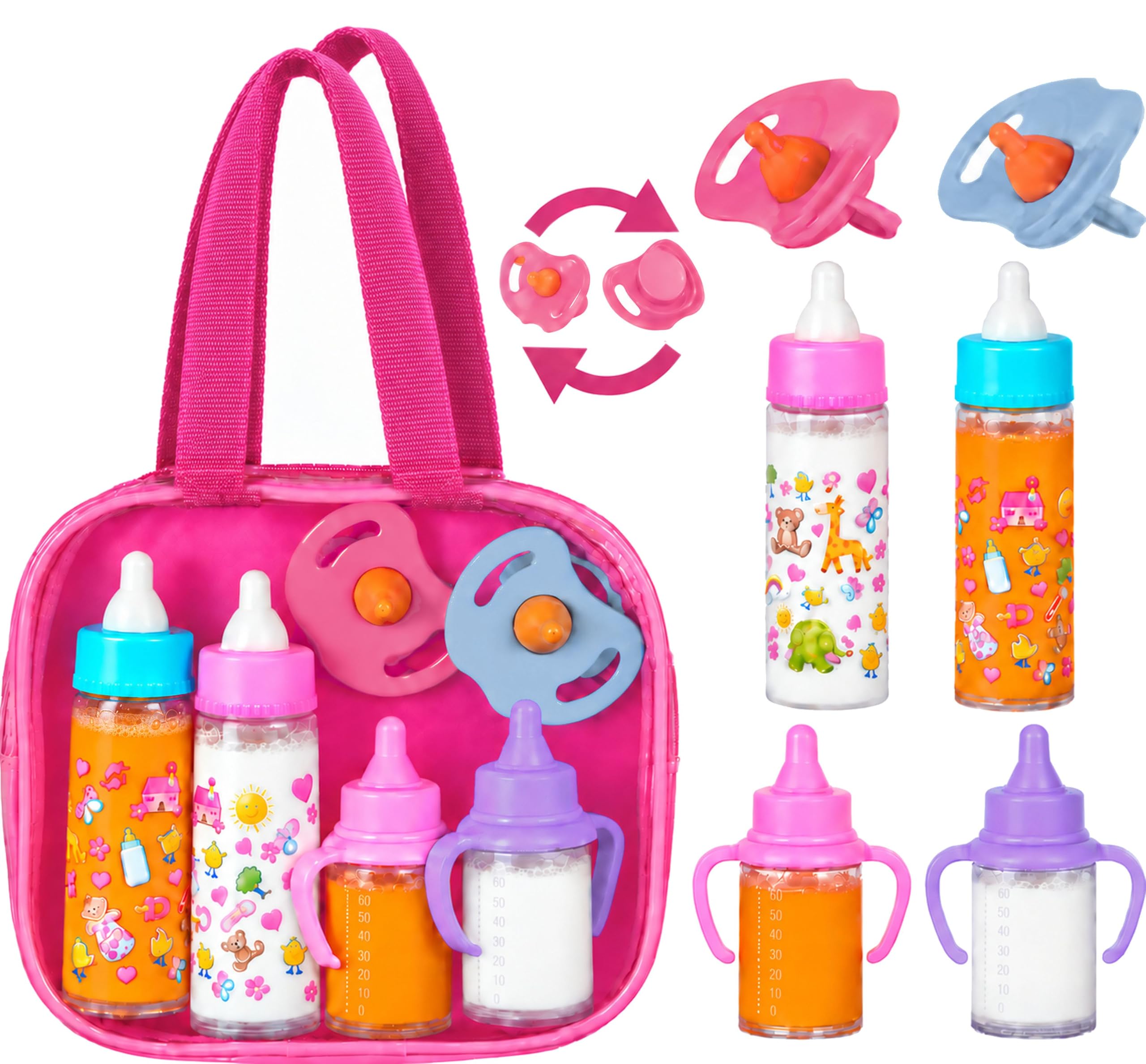fash n kolor® My Sweet Baby Disappearing Doll Feeding Set, Baby Care 6 Piece Dol