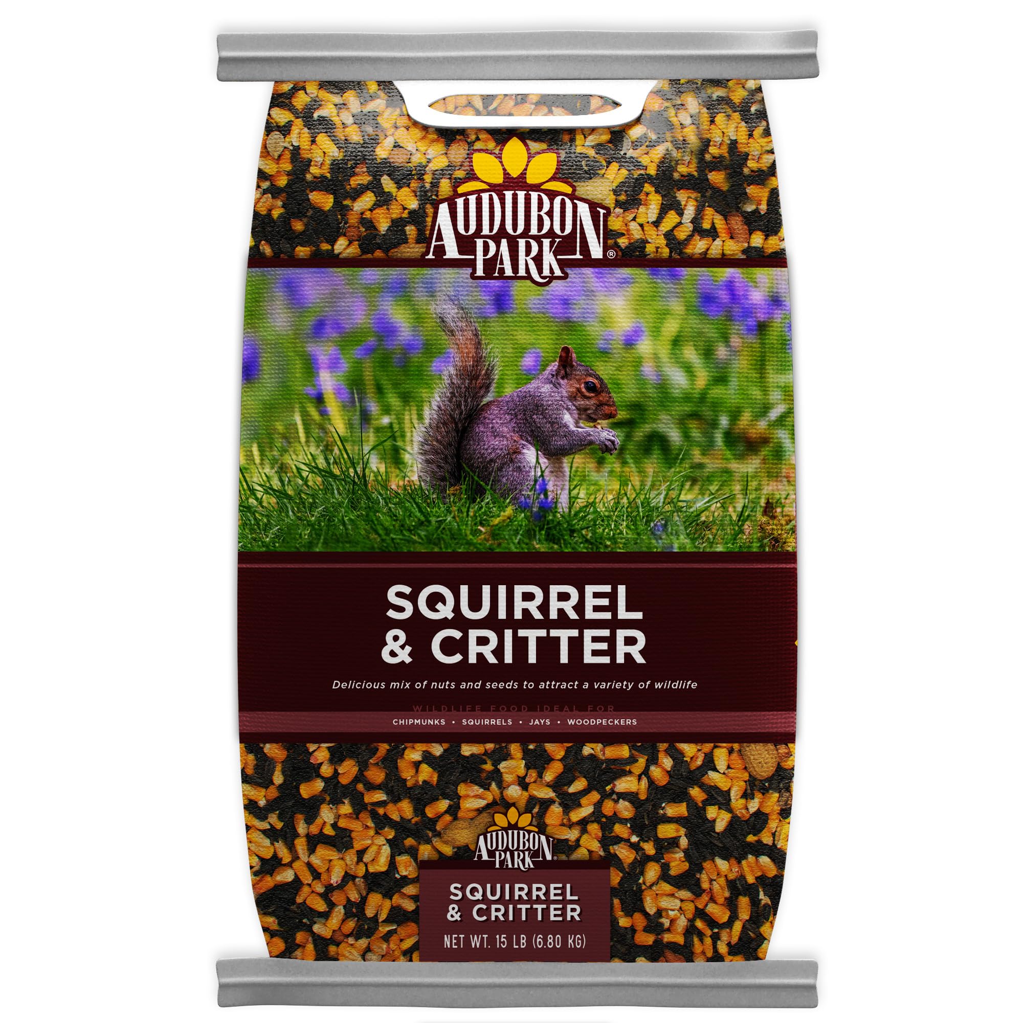 Audubon Park Squirrel & Critter Food, 15-lb. Bag | Corn, sunflower seeds & peanu