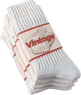 DAUCO 4 Pairs 98% Cotton Socks for Men Women Crew Seamless Fall Slouchy Socks