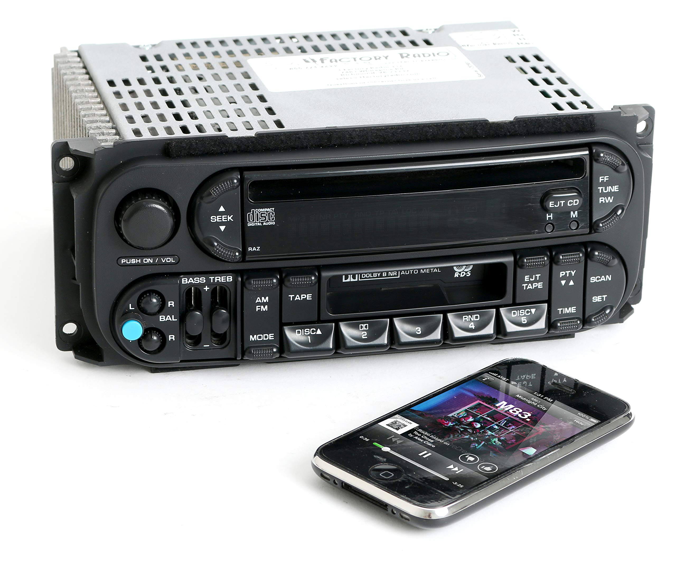 Dodge Jeep Chrysler 02-06 AM FM CD Cassette w Bluetooth Music P05091605AC - RAZ 