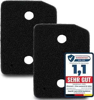 Set of 2 Filter Suitable for Miele T1 9164761 Tumble Dryer Heat Pump Dryer | Fine Coarse | 207 x 157 x 30 mm | Sponge Filter Mat Condenser Dryer Lint Filter Foam Filter Sponge