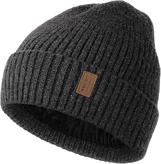 Wmcaps Mens Womens Winter Fleece Lined Beanie Hat Unisex Knitted Cuff Warm Hat