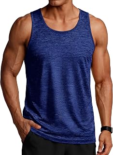 TACVASEN Men's Tank Tops Quick Dry Sleeveless Workout Muscle Shirt Athletic Bodybuilding Gym Performance Tee Shirts