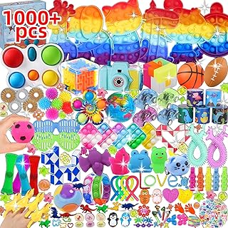 1000 Pcs Party Favors for Kids, Fidget Toys Bulk, Birthday Gift Toys, Fidgets Stocking Stuffers, Treasure Box Birthday Party, Goodie Bag Stuffers, Carnival Prizes, Pinata Filler Stuffers for Classroom