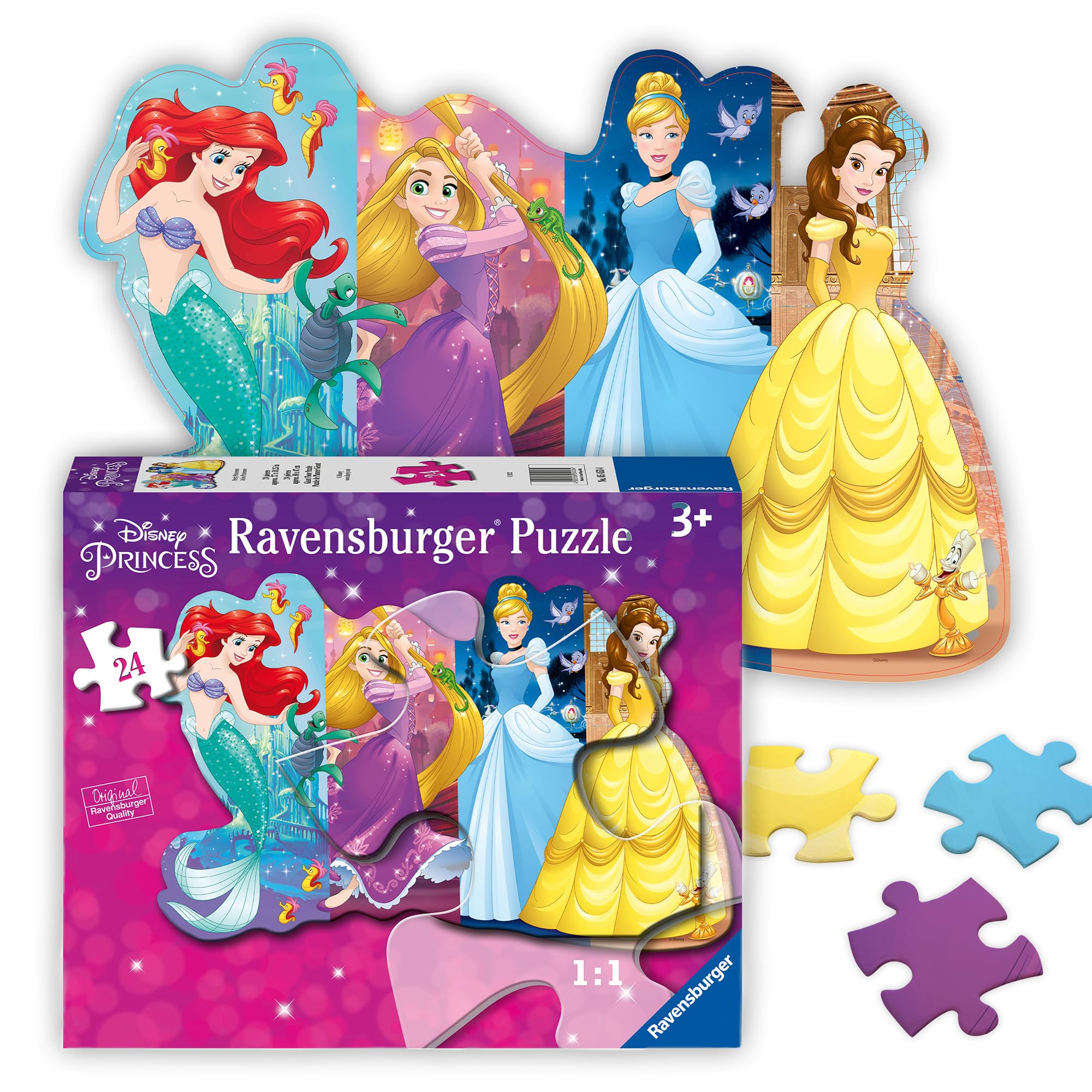 Ravensburger - Disney Pretty Princesses - 24 Piece Jigsaw Floor Puzzle - Belle, 