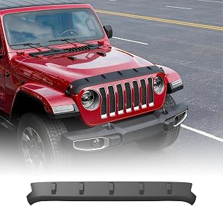 powoq Hood Deflector Compatible with 2007-2018 Jeep Wrangler JK | Hood Protector Hood Shield Upgraded TPE All Weather Protection Replacement for 2007-2018 Jeep Wrangler JK Accessories