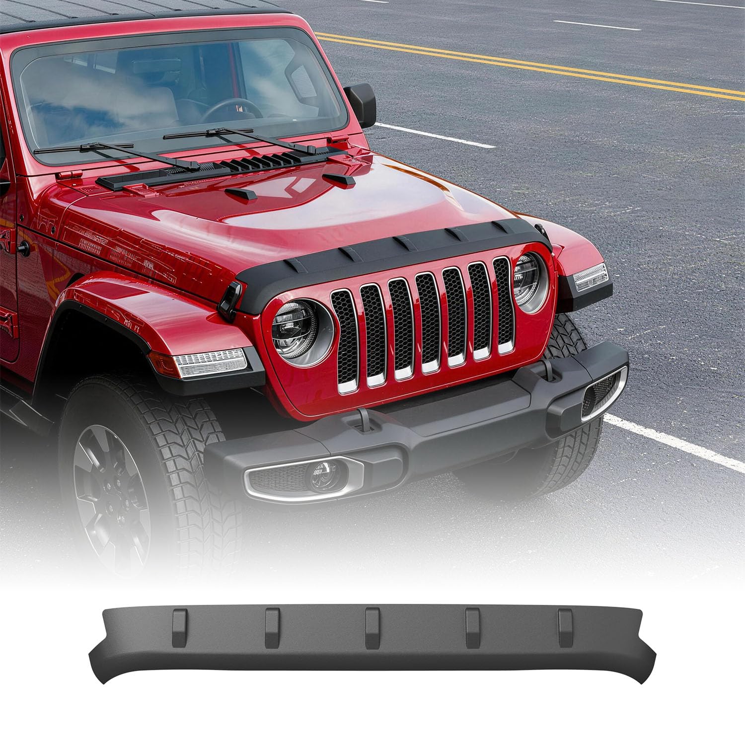 powoq Hood Deflector Compatible with 2007-2018 Jeep Wrangler JK | Hood Protector