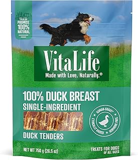 VitaLife 750 g Duck Tenders, All Natural Dog Treats | Natural Ingredient