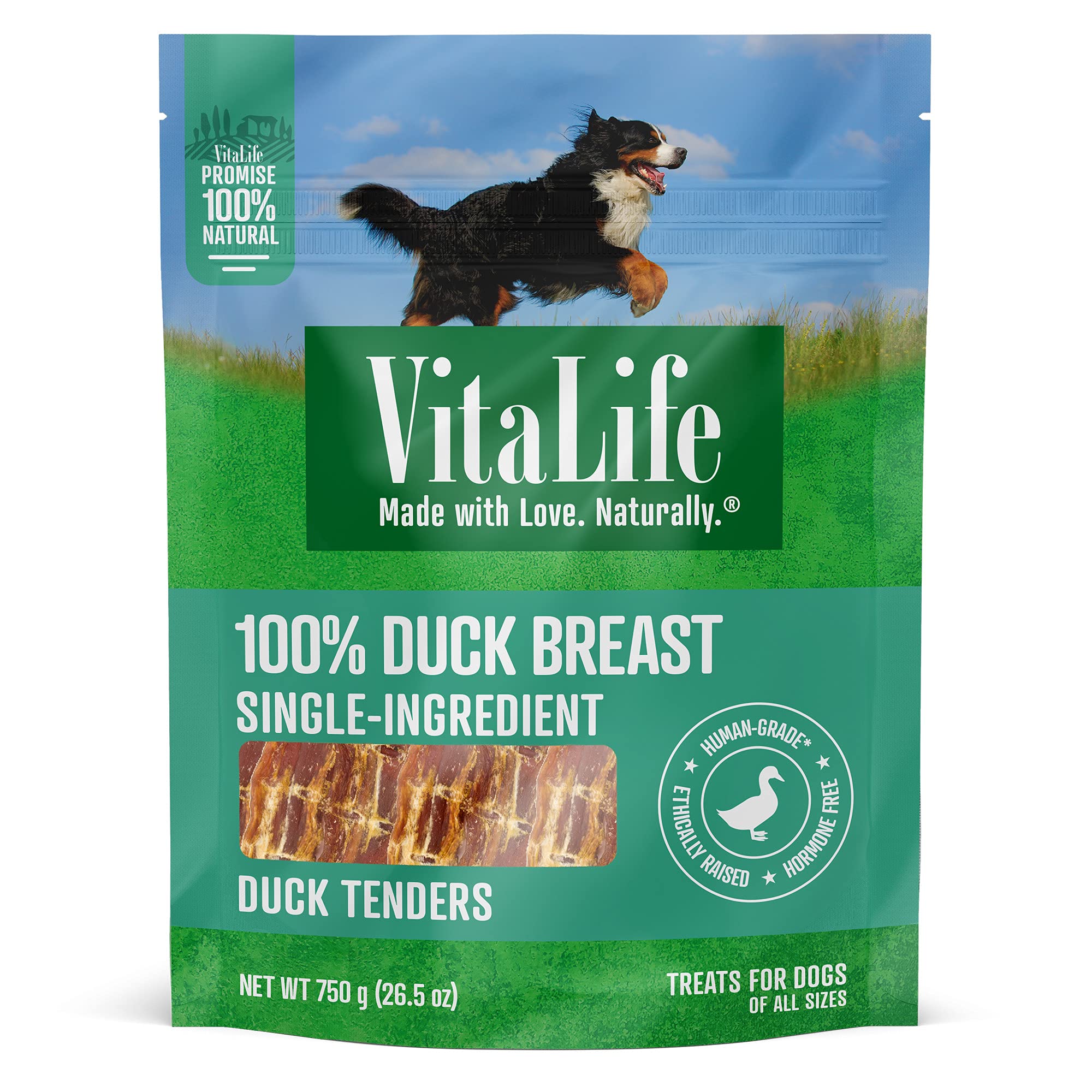VitaLife 750 g Duck Tenders, All Natural Dog Treats | Natural Ingredient