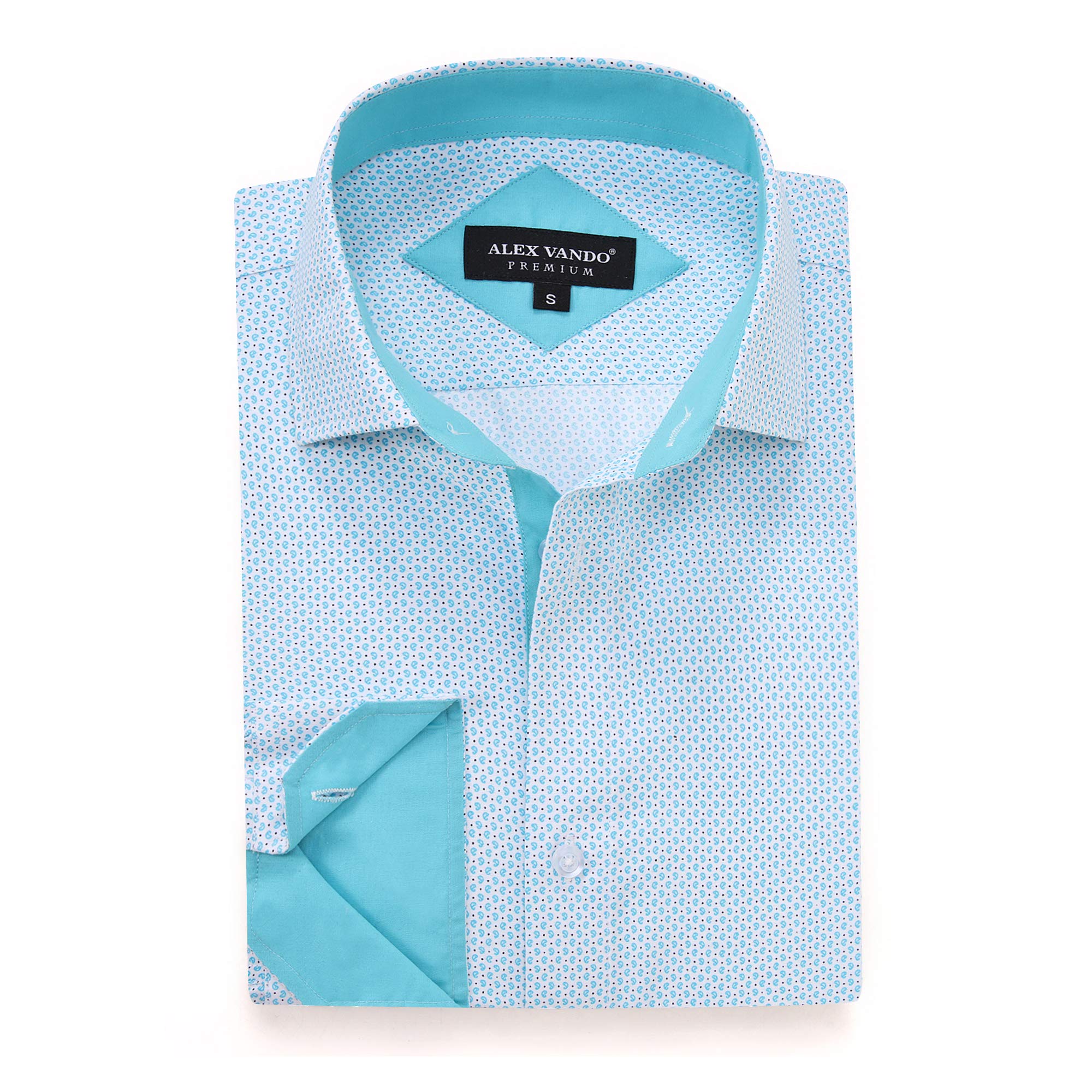 Alex Vando Mens Printed Long Sleeve Regular Fit Button Down Shirt