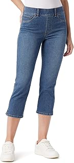 Gloria Vanderbilt Womens Shape Effect Pull on High Rise Straight Leg Capri StandardJeans